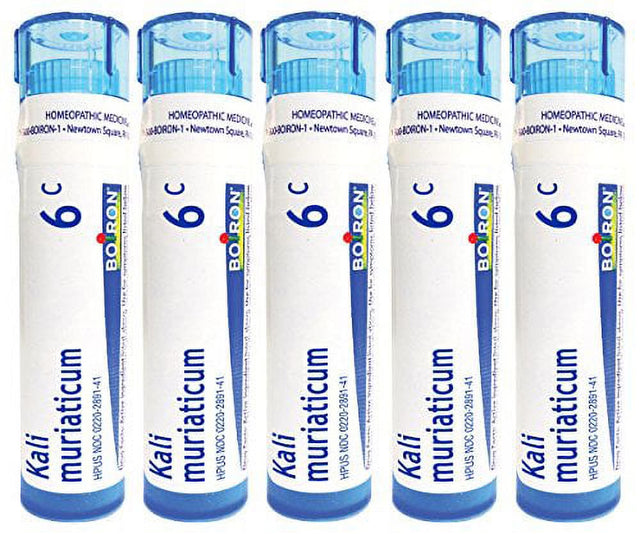 Boiron Kali Muriaticum 6C (Pack of 5), Homeopathic Medicine for Nasal Congestion