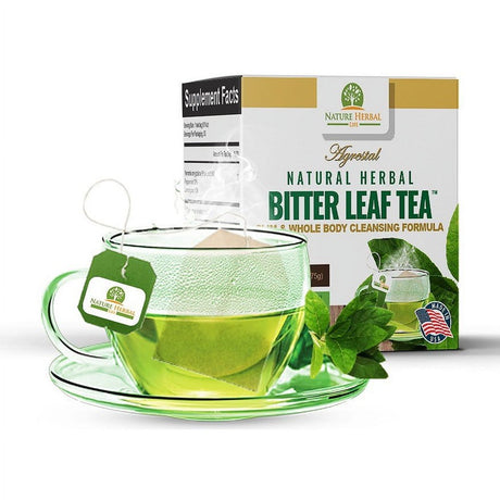 Natural Herbal Bitter Leaf Tea - Immune Boost, Antioxidant & Blood Sugar Support Supplement.