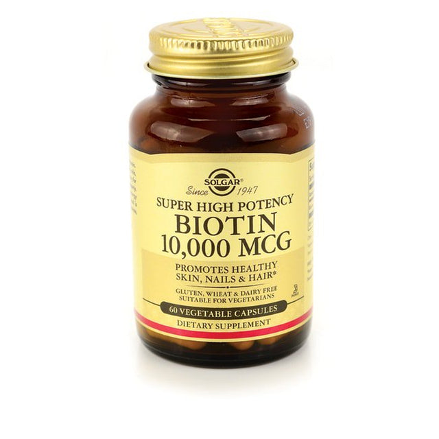 Solgar Biotin 10,000 Mcg Vegetable Capsules - 60 Ct