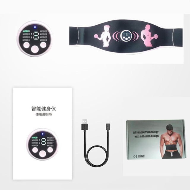 QJUHUNG Slimming Massage Belt Muscle Stimulator Promote Blood Circulation Belly Trainer Belt for Weight Loss Fitness