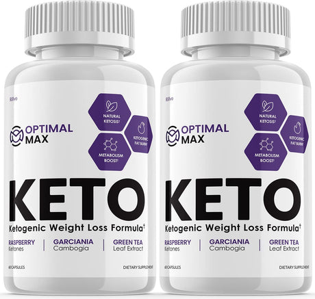 (2 Pack) Optimal Max Keto Pills Advanced Ketogenic Support (120 Capsules)