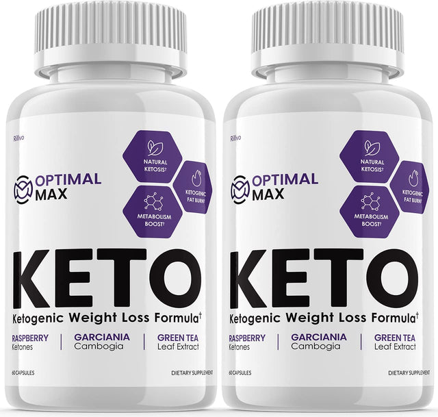 (2 Pack) Optimal Max Keto Pills Advanced Ketogenic Support (120 Capsules)