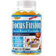 Focus Fusion Brain Booster Supplement, Focus and Attention for Kids Gummy Vitamins for Kids & Teens, Support Brain Focus, Memory, Learning, Accuracy and Concentration