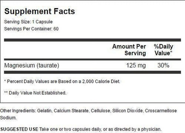 Cardiovascular Research Magnesium Taurate 125 Mg 60 Caps