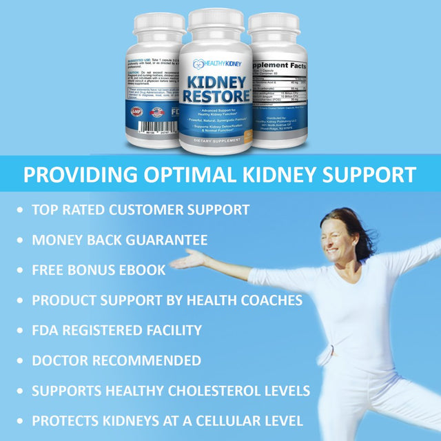 Healthy Kidney Kidney Restore: Kidney Detox Supplement plus Vitamins, for Normal Nutrition, Function & Health