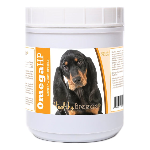 Healthy Breeds Black and Tan Coonhound Omega HP Fatty Acid Skin and Coat Support Soft Chews