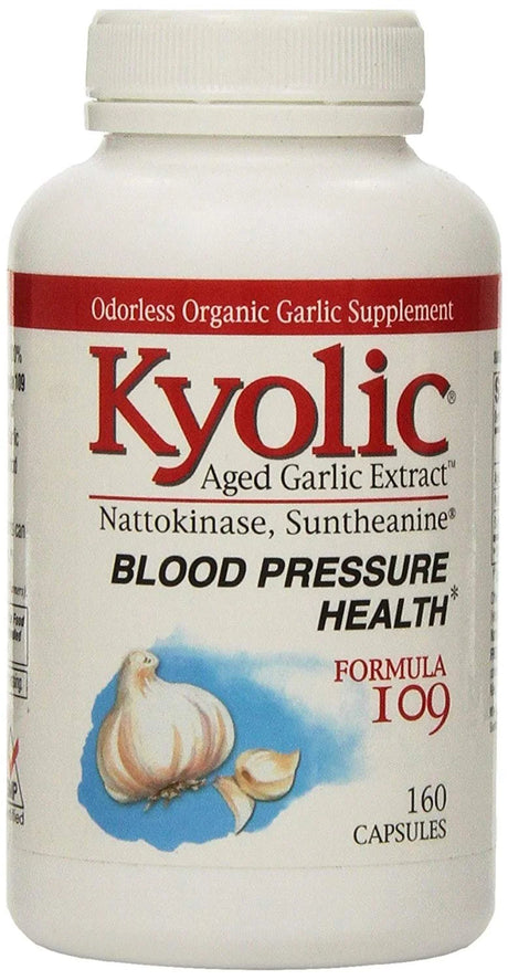 Kyolic Aged Garlic Extract Formula 109, Blood Pressure Health, 160 Capsules