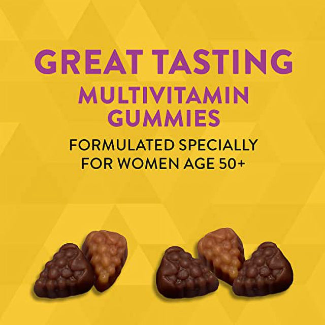 Nature'S Way Alive! Womenâ€™S 50+ Gummy Multivitamins, Supports Multiple Body Systems, Supports Cellular Energy, B-Vitamins, Gluten-Free, Vegetarian, Mixed Berry Flavored, 130 Gummies