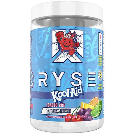 RYSE Loaded Pre Workout Powder Supplement for Men & Women | Pumps, Energy, Focus | Beta Alanine + Citrulline | 390Mg Caffeine | 30 Servings (Kool Aid Tropical Punch)