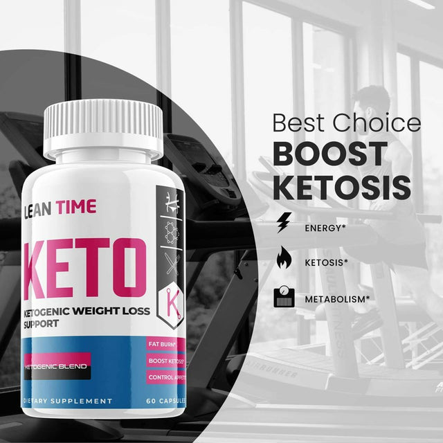 (3 Pack) Lean Time Keto - Supplement for Weight Loss - Energy & Focus Boosting Dietary Supplements for Weight Management & Metabolism - Advanced Fat Burn Raspberry Ketones Pills - 180 Capsules