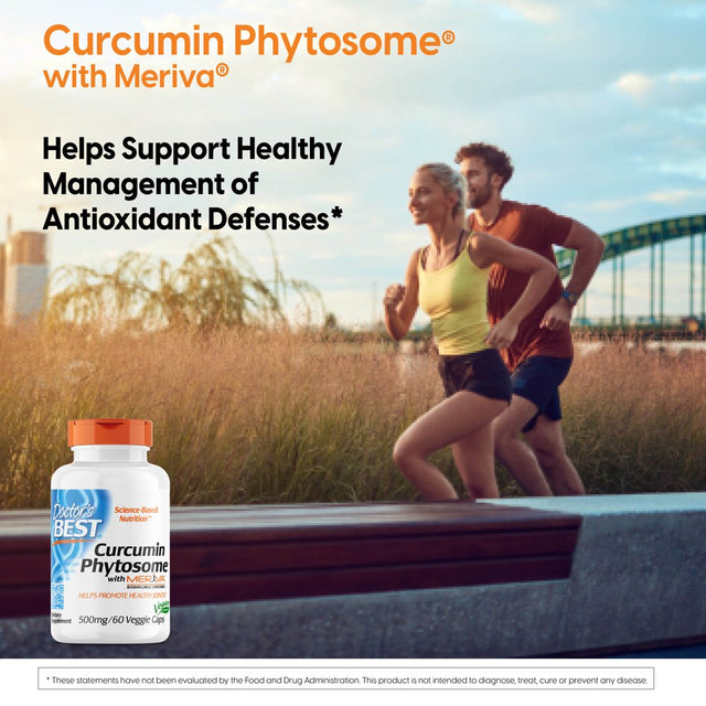 Doctor'S Best Curcumin Phytosome with Meriva, Non-Gmo, Vegan, Gluten Free, Soy Free, Joint Support, 500 Mg 60 Veggie Caps