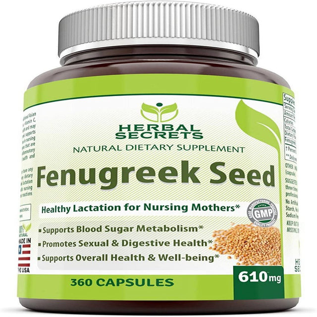 Herbal Secrets Fenugreek Seed 610 Mg 360 Capsules