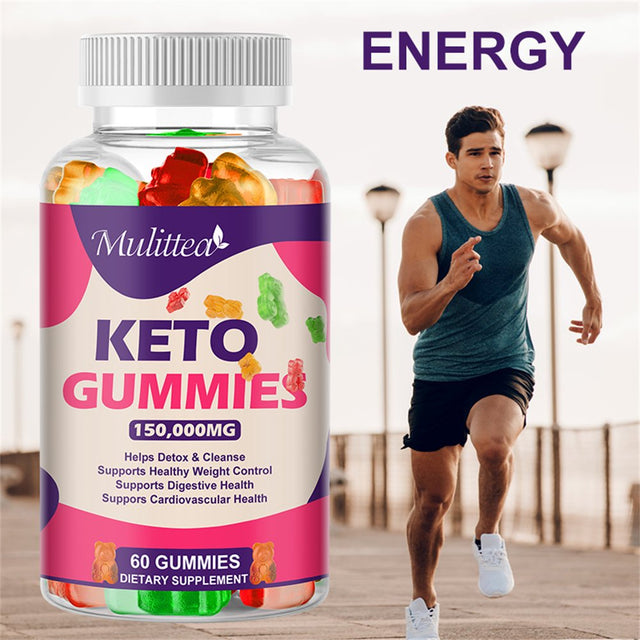 Mulittea Keto ACV Gummies 60 Count for Detox & Cleanse - Weight Loss & Immune Support - 150,000Mg per Serving