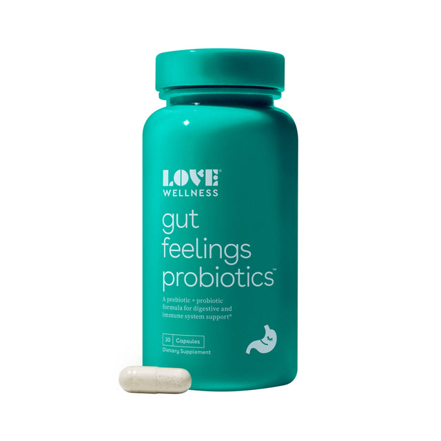 Love Wellness Gut Feelings Probiotics for a Healthy Gut & Immunity, 30 Ct