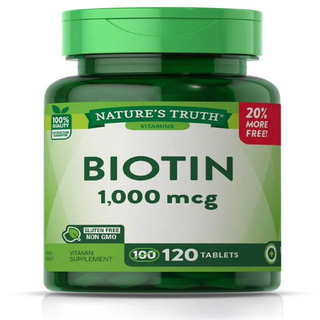 Nature'S Truth Biotin 1000Mcg | 120 Tablets | Hair Skin and Nails Pills