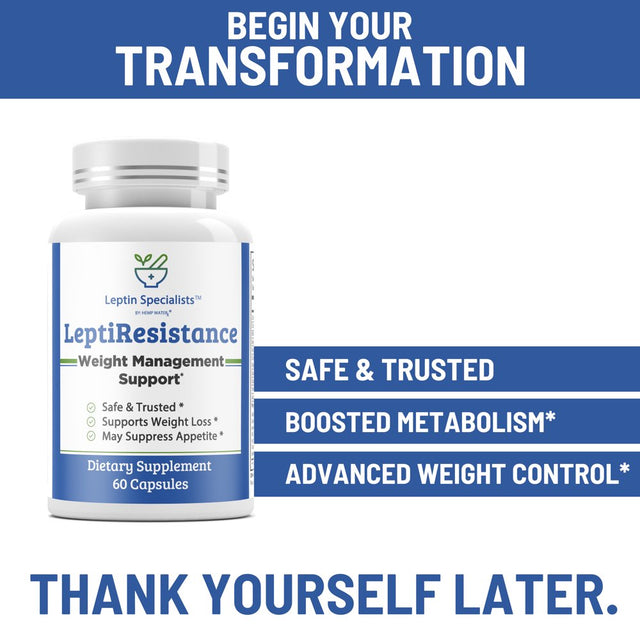 Leptin Ultra Resistance Pills Diet Supplement for Weight Loss W/ Milk Thistle, Turmeric, Berberine & Ginger for Women and Men - Promotes Healthy Liver Detox and Colon Cleanser - 60 Ct - 1 Bottle