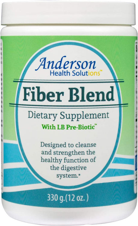 Anderson Fiber Blend with LB Prebiotic, Premium All Natural Fiber Supplement, Psyllium and Apple Pectin, Fiber Powder, Colon Cleanse, Supports Healthy Gut and Cholesterol 12 Ounces