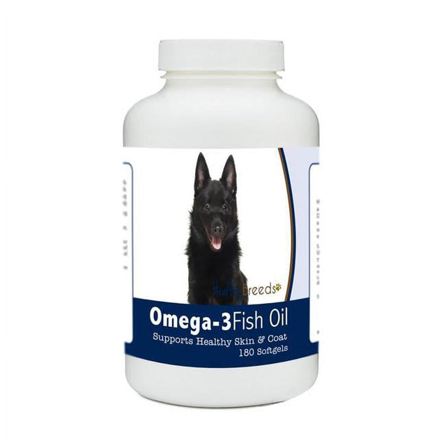 Healthy Breeds 840235184300 Schipperke Omega-3 Fish Oil Softgels, 180 Count