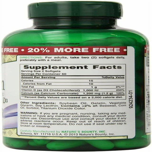 2 Pack - Calcium 1200Mg + D Softgels 120 Ea