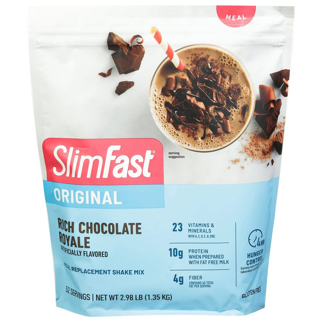 Slimfast Original, Meal Replacement Shake Mix, Rich Chocolate Royale, 2.98 Lb (1.35 Kg)