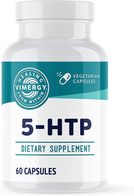 Vimergy 5-HTP Capsules, 60 Servings – Healthy Mood & Stress Support Supplement – Promotes Healthy Levels of Serotonin for Stress Management, Vegan, Non-Gmo, Gluten-Free, Grain-Free, & Paleo