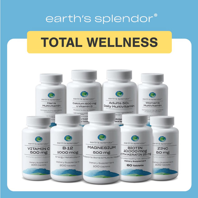 Earth'S Splendor Calcium and Vitamin D, 600Mg, Dietary Supplement, 120 Tablets