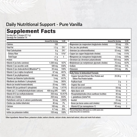 Equilife - Daily Nutritional Support (Pure Vanilla, 14 Servings)