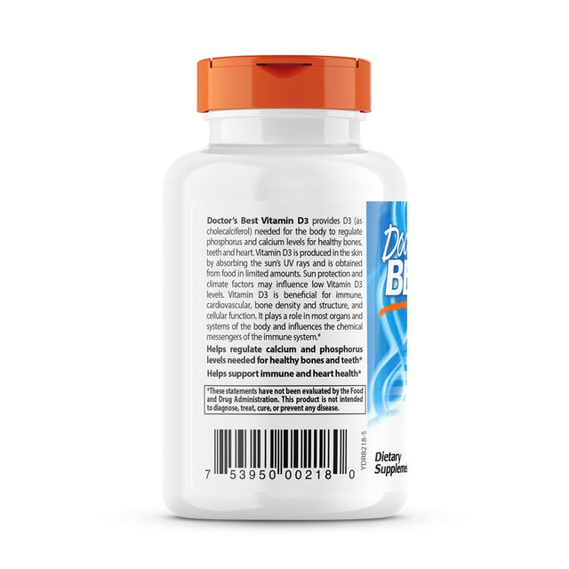 Doctor'S Best - Vitamin D3 5000 IU - 180 Softgels