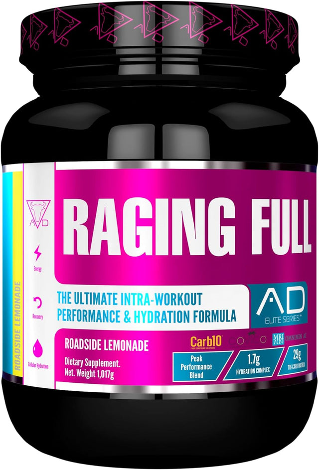 Project AD Raging Full Ultimate Intra-Workout Performance and Hydration Formula (30 Servings, Roadside Lemonade)