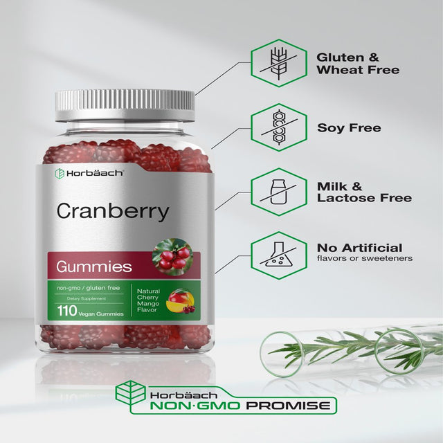 Cranberry Extract | 500Mg | 110 Gummies | Vegan Formula | by Horbaach