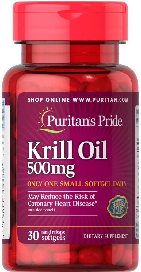 Puritan'S Pride Red Krill Oil 500 Mg (86 Mg Active Omega-3)