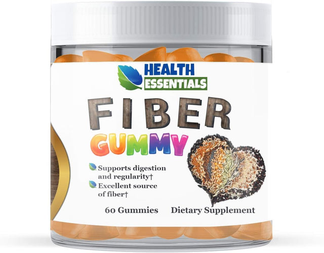 Fiber Gummy, 60 Gummies, Excellent Source of Fiber, Supports Digestion & Regularity, Vegetarian, Vegan, Non-Dairy, Gluten-Free, Non-Gmo, Made in America