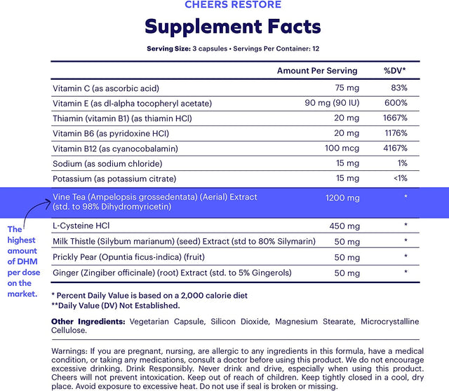 Cheers Super Combo | Restore + Protect + Hydrate | Feel Better after Drinking, Support Your Liver, & Rehydrate | DHM, L-Cysteine, Electrolytes | 12 Doses Restore & Hydrate, 30 Doses Protect