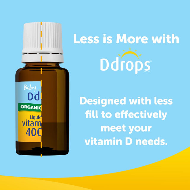 Baby Ddrops® Liquid Organic Vitamin D3 Drops, 400 IU per Drop, 0.06 Fl Oz