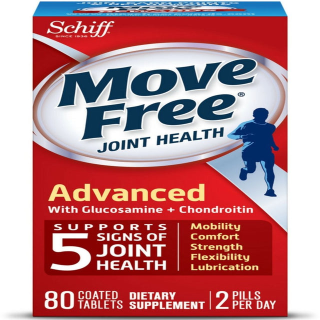 Schiff Move Free Advanced Joint Health with Glucosamine & Chondroitin Tablets, 80 Ct