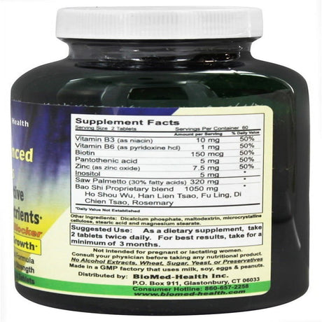 Biomed Health Advanced Bao Shi Men'S Hair Supplement - 120 Tablets