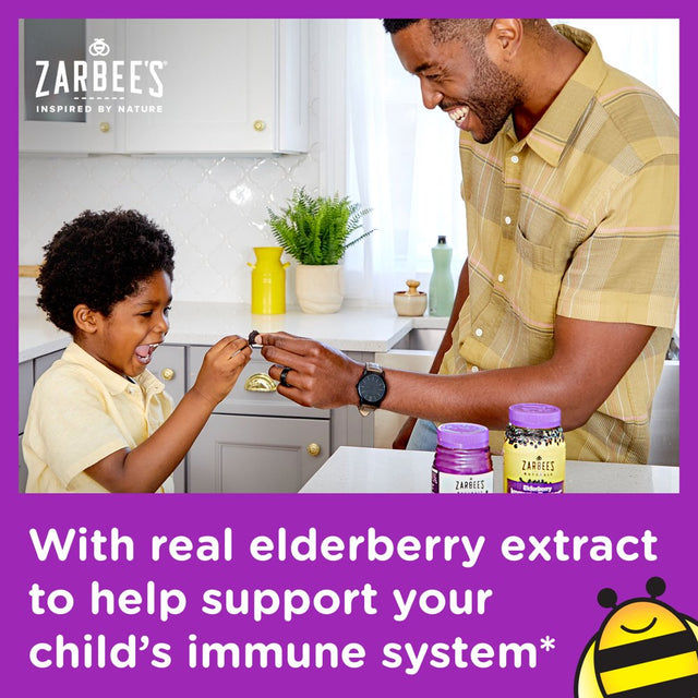 Zarbee'S Kid’S Immune Support Gummies- Elderberry, Vitamins, Zinc, 42Ct