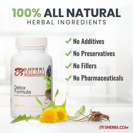 Dherbs Detox Formula, 100-Count Bottle