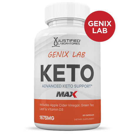 (2 Pack) Genix Lab Keto ACV MAX Pills 1675Mg Alternative to Gummies Dietary Supplement 120 Capsules