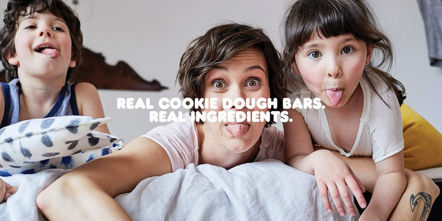 WHOA DOUGH Plant Based Protein Bar, Gluten Free, Dairy Free, Non GMO, Healthy Snacks for Kids and Adults, 8G Protein, 10 Bars (Sugar Cookie)