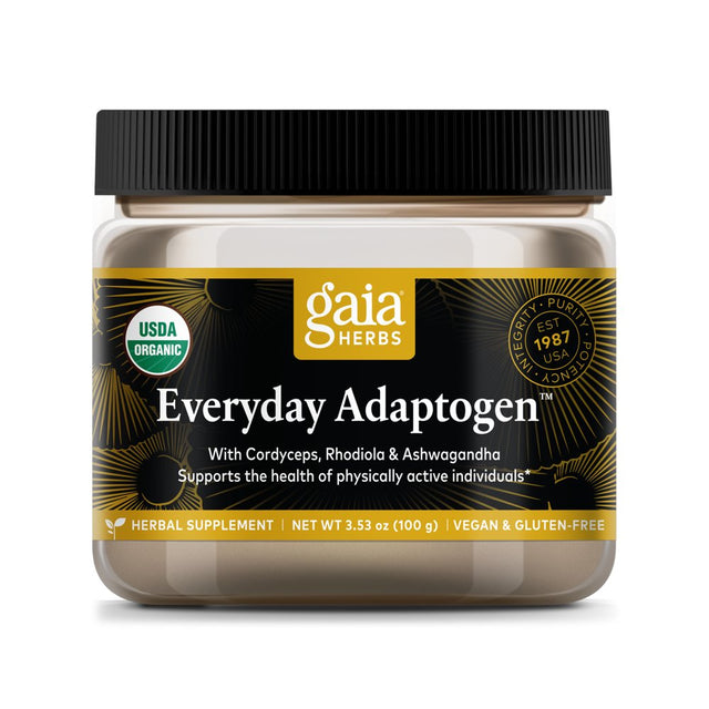 Gaia Herbs Everyday Adaptogen, with Cordyceps, Rhodiola & Ashwagandha, 3.53 Oz (100 G)