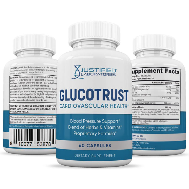 (2 Pack) Glucotrust Premium Formula 688MG 120 Capsules