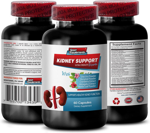 Antiaging Pills - Kidney Support - Birch Leaf, Kidney Support, Kidney Support Supplements, Kidney Cleanse, Herbal Kidney Cleanse, Cranberry Supplement, Astragalus, Astragalus Root 2 Bottles 120 Caps