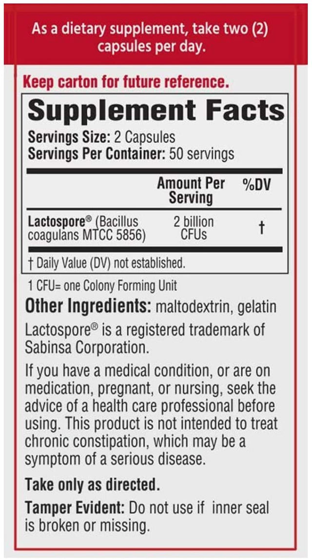 Bacid Daily Probiotic Dietary Supplement for Digestive Health, - (Pack of 3)