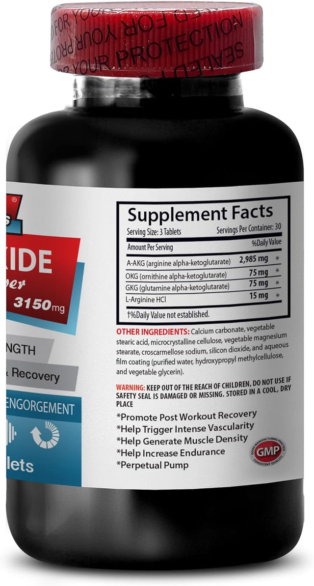 Nitric Oxide Pre Workout - Nitric Oxide Muscle Power 3150Mg - Perpetual Pump, Nitric Oxide Supplement, Muscle Relaxer Pills, Muscle Recovery Supplements, Work Out Energy Boost, 1 Bottle - 90 Tablets