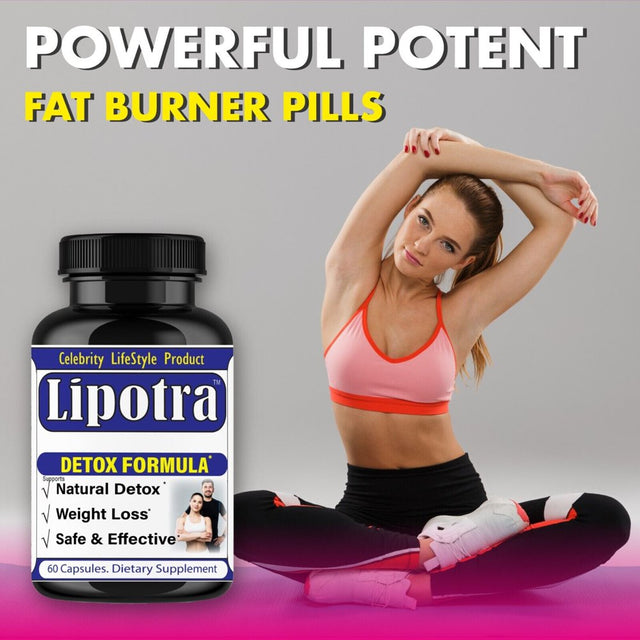 Lipotra Diet Pills Garcinia Cambogia' Weight Loss Support for Women & Men, Fat Blocker Carb Blocker, Appetite Suppressant, Carb Blocker 60 Pills