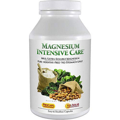 Andrew Lessman Magnesium Intensive Care 60 Capsules - 200Mg Mild Ultra-Soluble Magnesium, Supports Nerves, Muscles, Brain and Heart, No Additives, Gentle to Even the Most Sensitive Stom