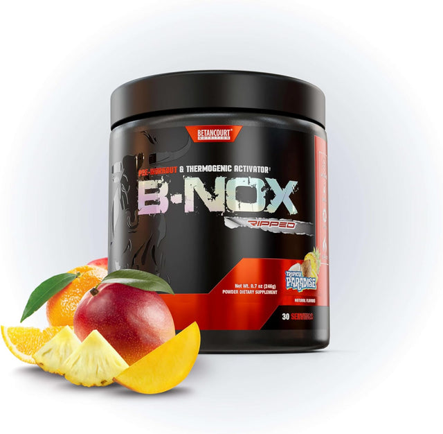 Betancourt Nutrition B-Nox Pre Workout Thermogenic Activator | L-Carnitine, Beta Alanine | Endurance & Lean Muscle Gains | 30 Servings (Tropical Paradise)