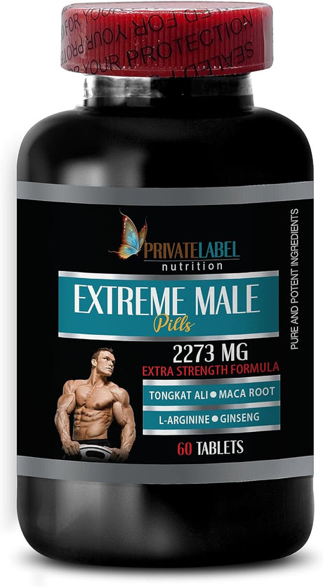 Libido Increase - Extreme Male Pills 2185 Mg - Extra Strength Formula - Tribulus Supplements for Men, Male Enhancement Vitamins, Stamina Pills for Men Sex, Energy Supplements for Men, 1B 60 Tablets