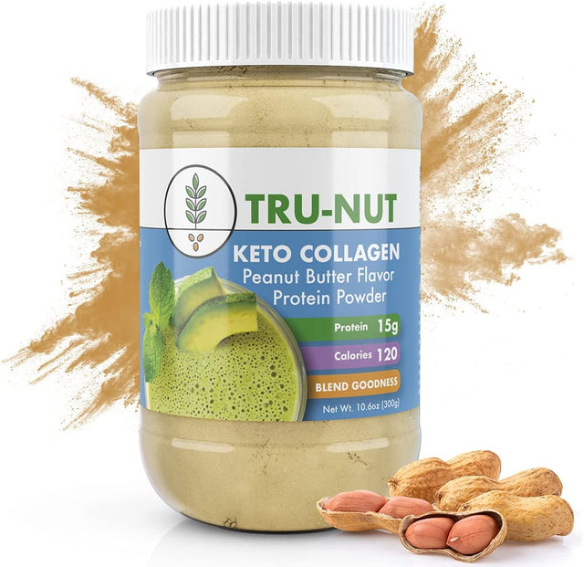 Tru-Nut Keto Collagen Protein Powders (Peanut Butter, 10.6 Oz)